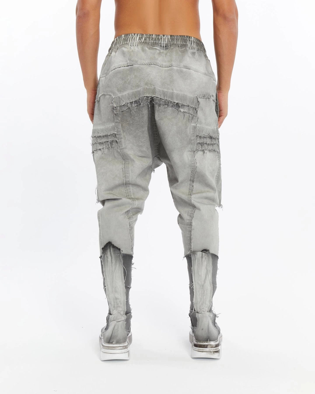 GREY RIBBED PANT