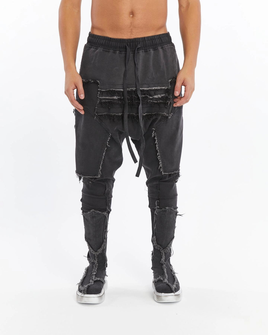 ACID BLACK RIBBED PANT