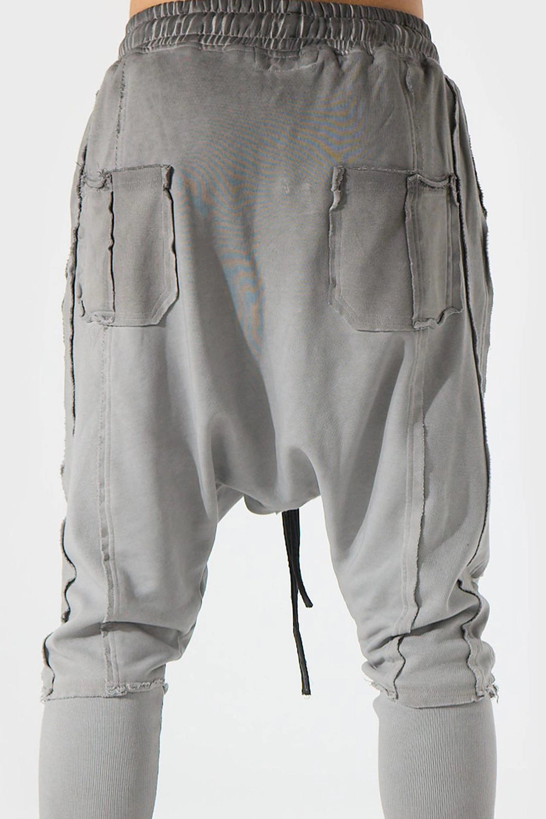 GREY RIBBED PANT