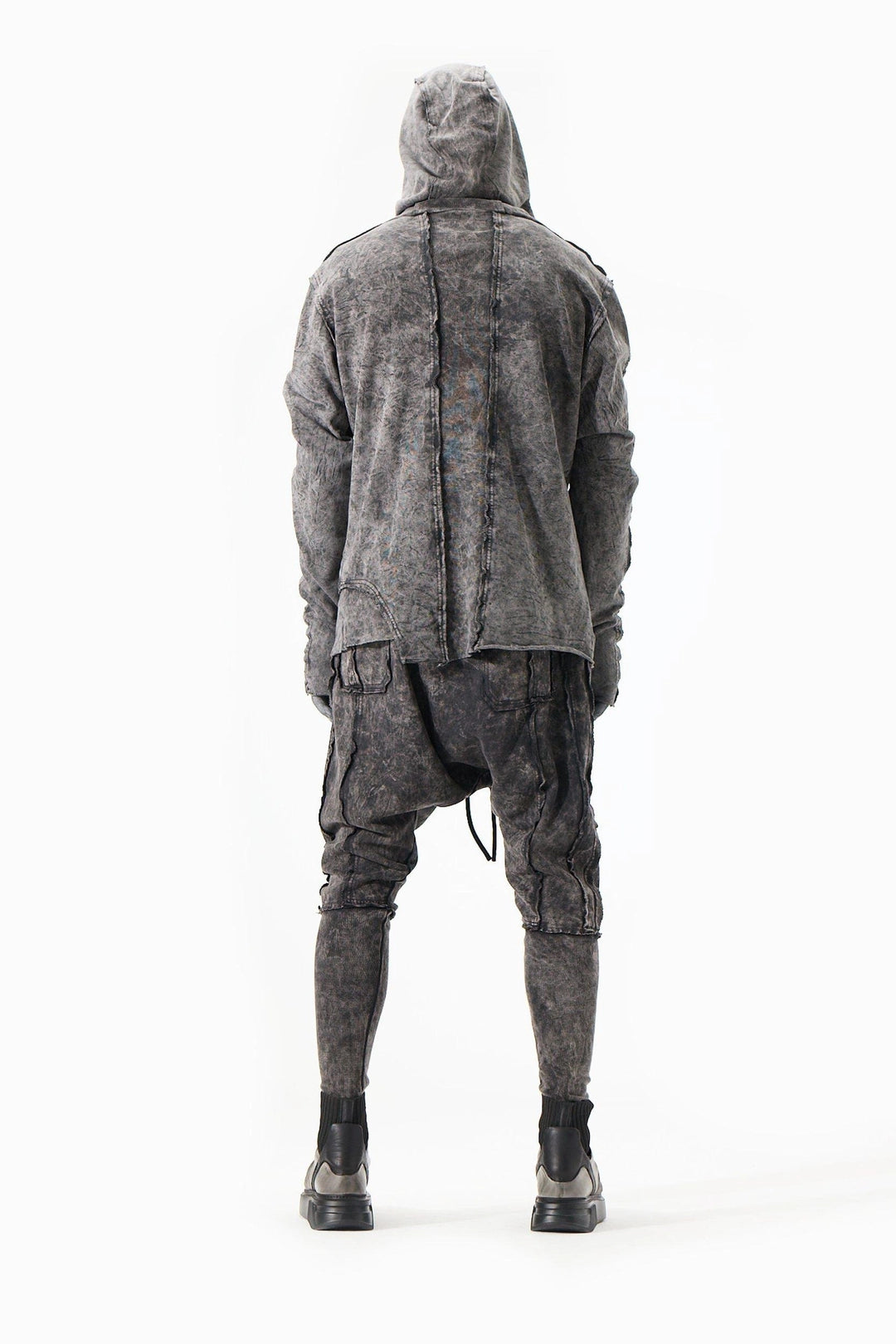 ACID GREY RIBBED SWEATSHIRT