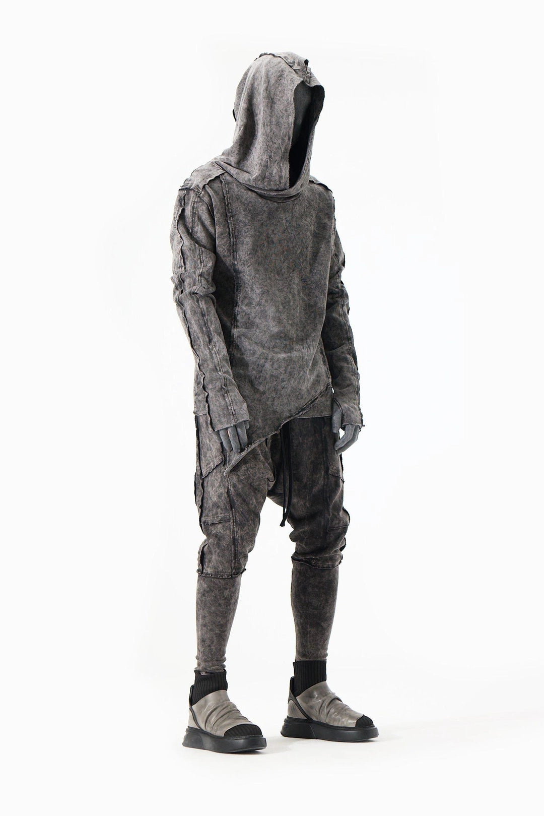 ACID GREY RIBBED SWEATSHIRT