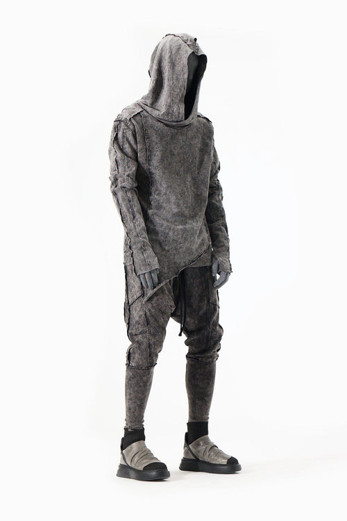 ACID GREY RIBBED SWEATSHIRT