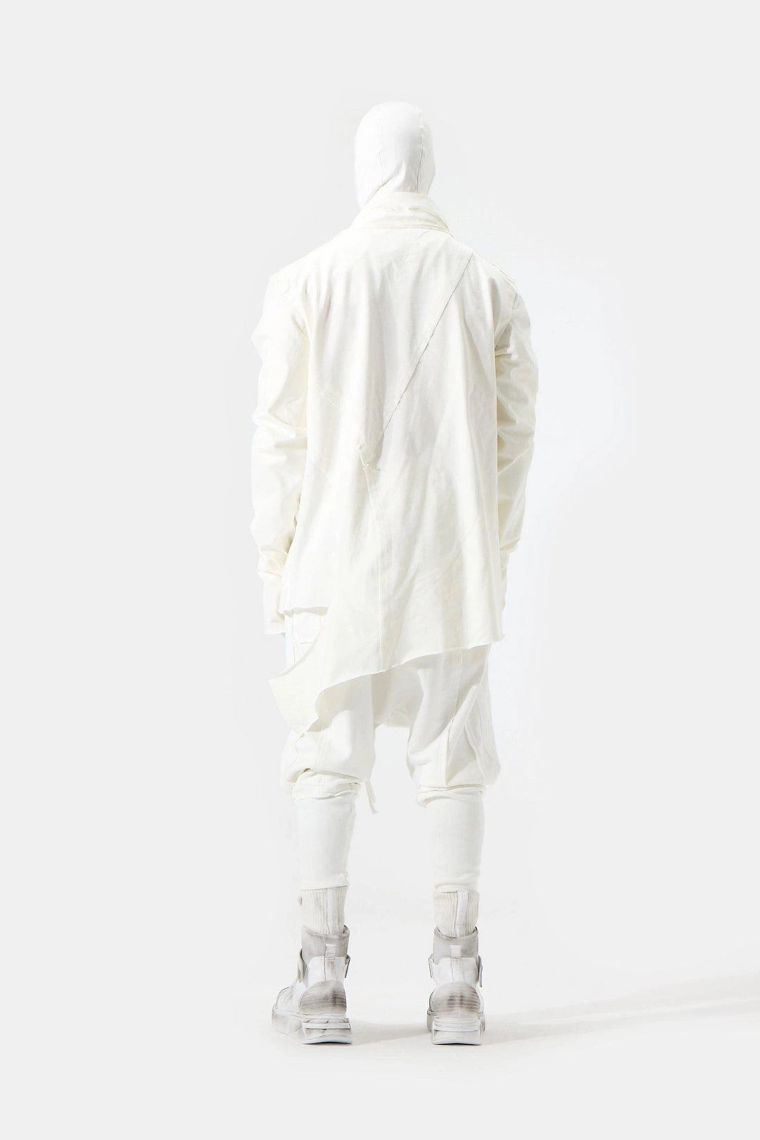 WHITE RIPPED SWEATSHIRT