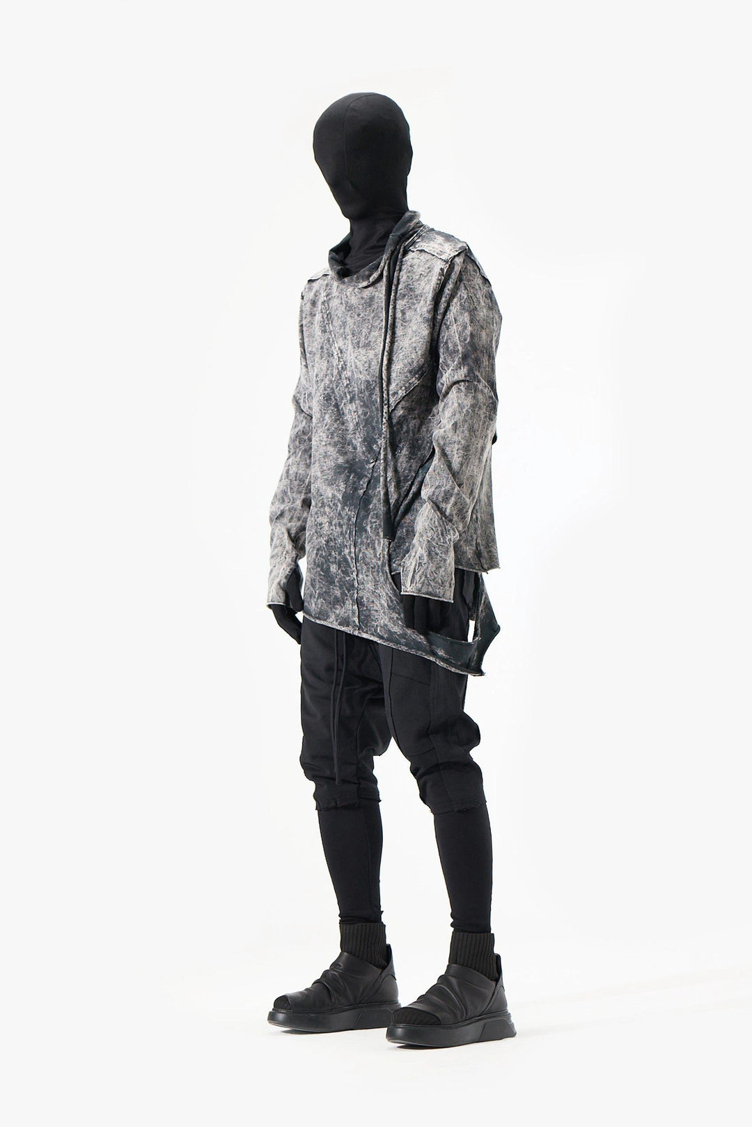 ACID BLACK RIPPED SWEATSHIRT