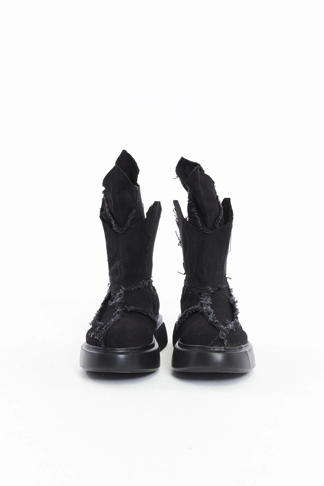 BLACK SHORT DENIM SHOES