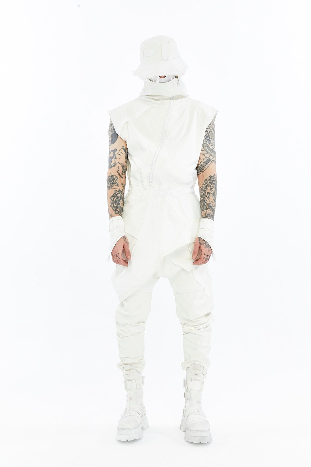 SPLIT ZIP OVERALLS