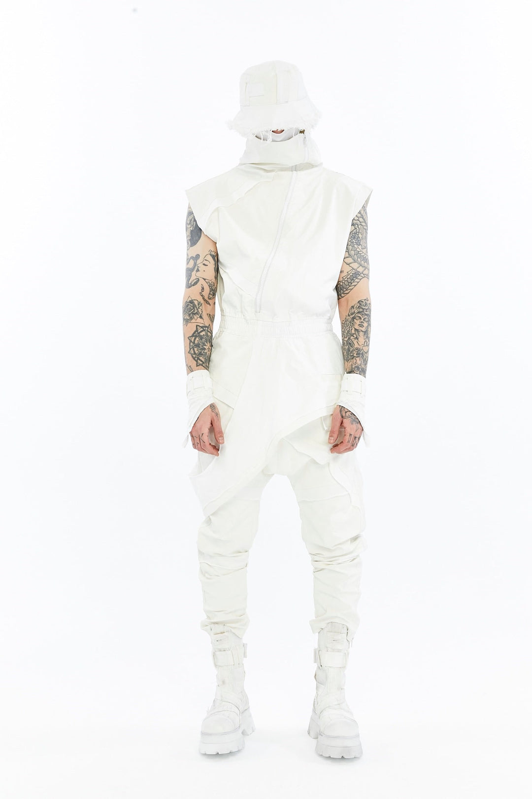 SPLIT ZIP OVERALLS