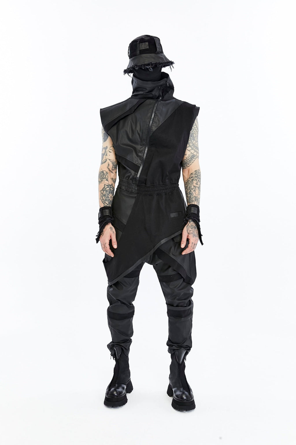 SPLIT ZIP OVERALLS