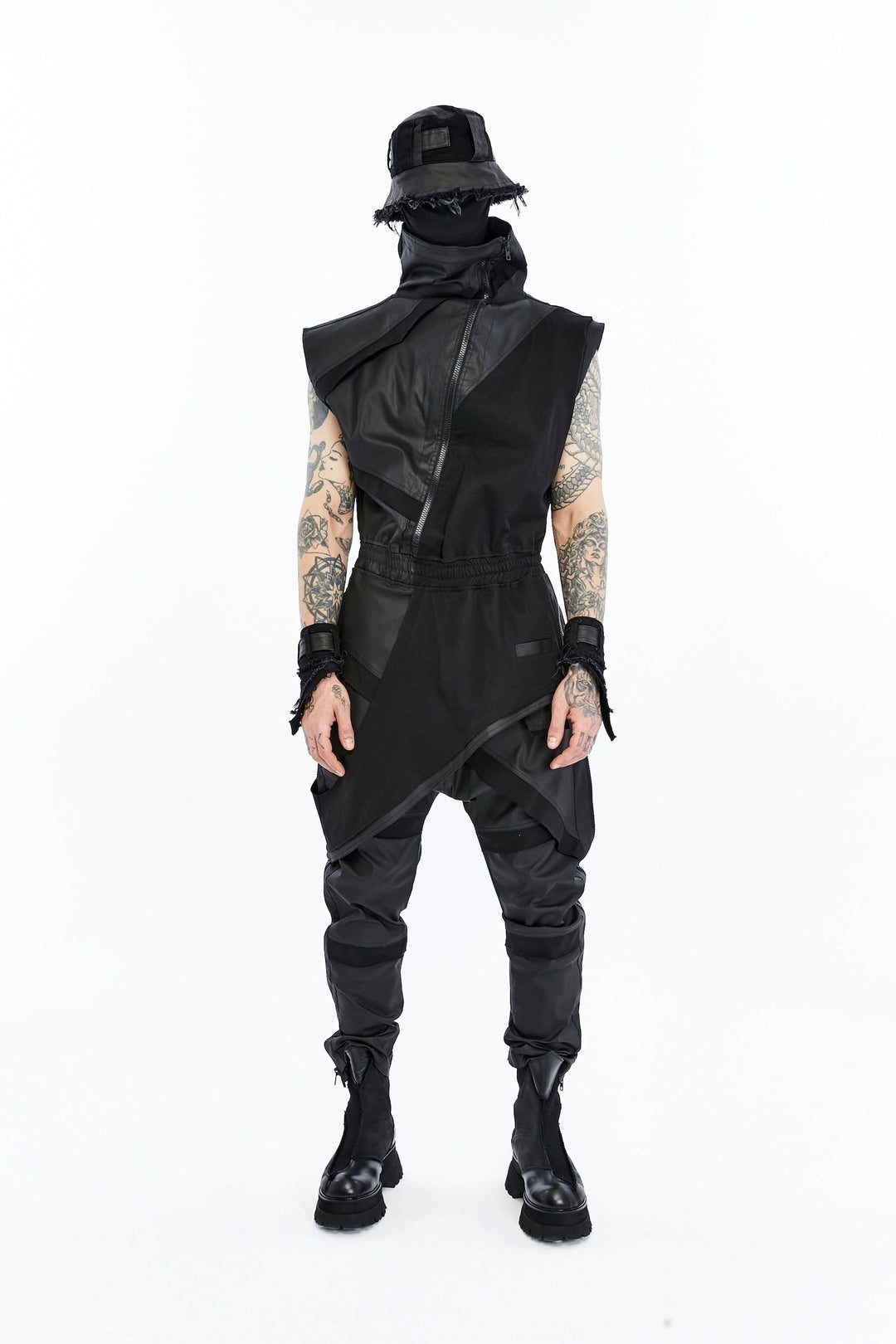 SPLIT ZIP OVERALLS
