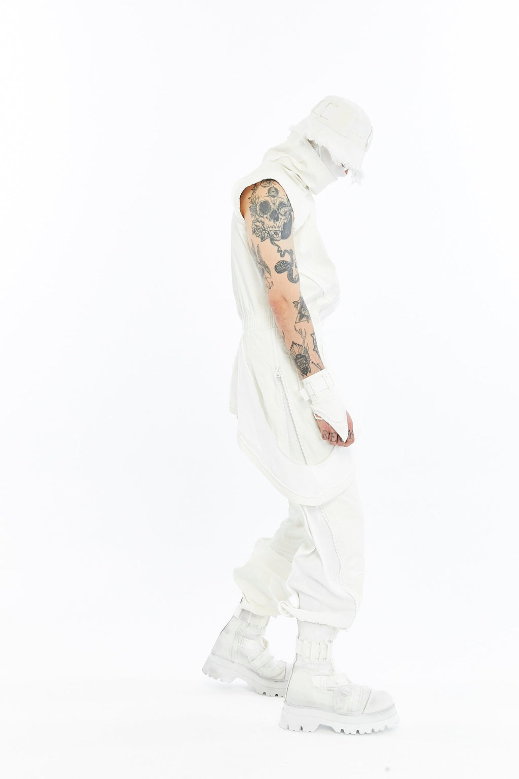 SPLIT ZIP OVERALLS