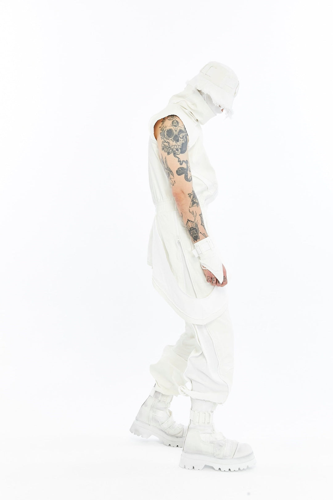 SPLIT ZIP OVERALLS