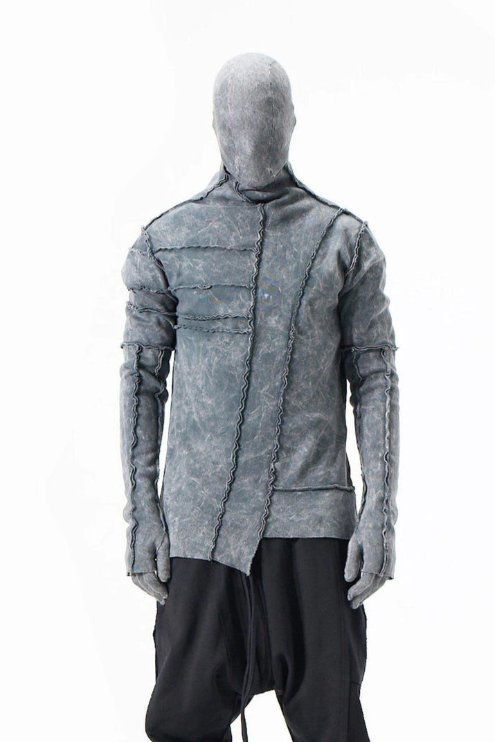 ACID BLACK TURTLENECK SWEATSHIRT