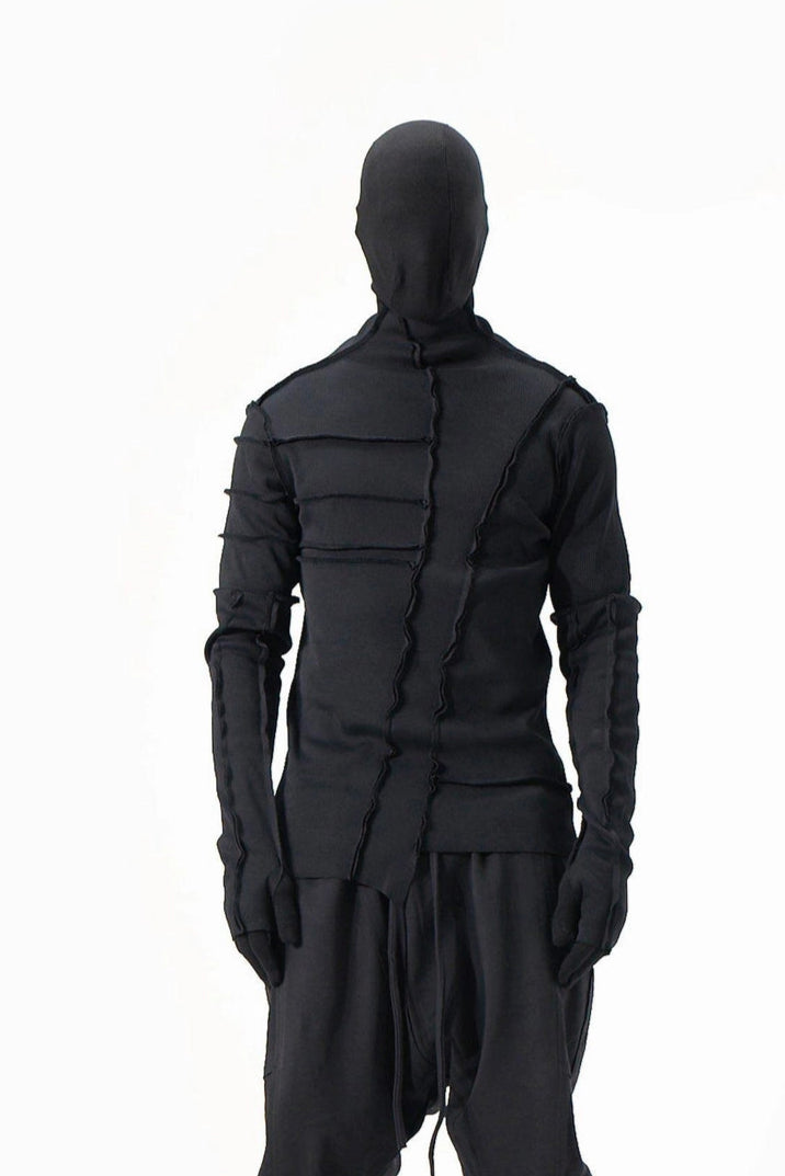 BLACK TURTLENECK SWEATSHIRT