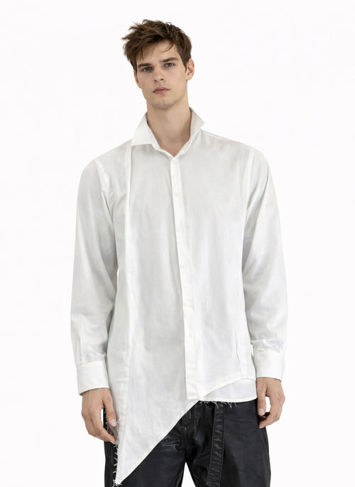 Asymmetric Shirt WHITE /01