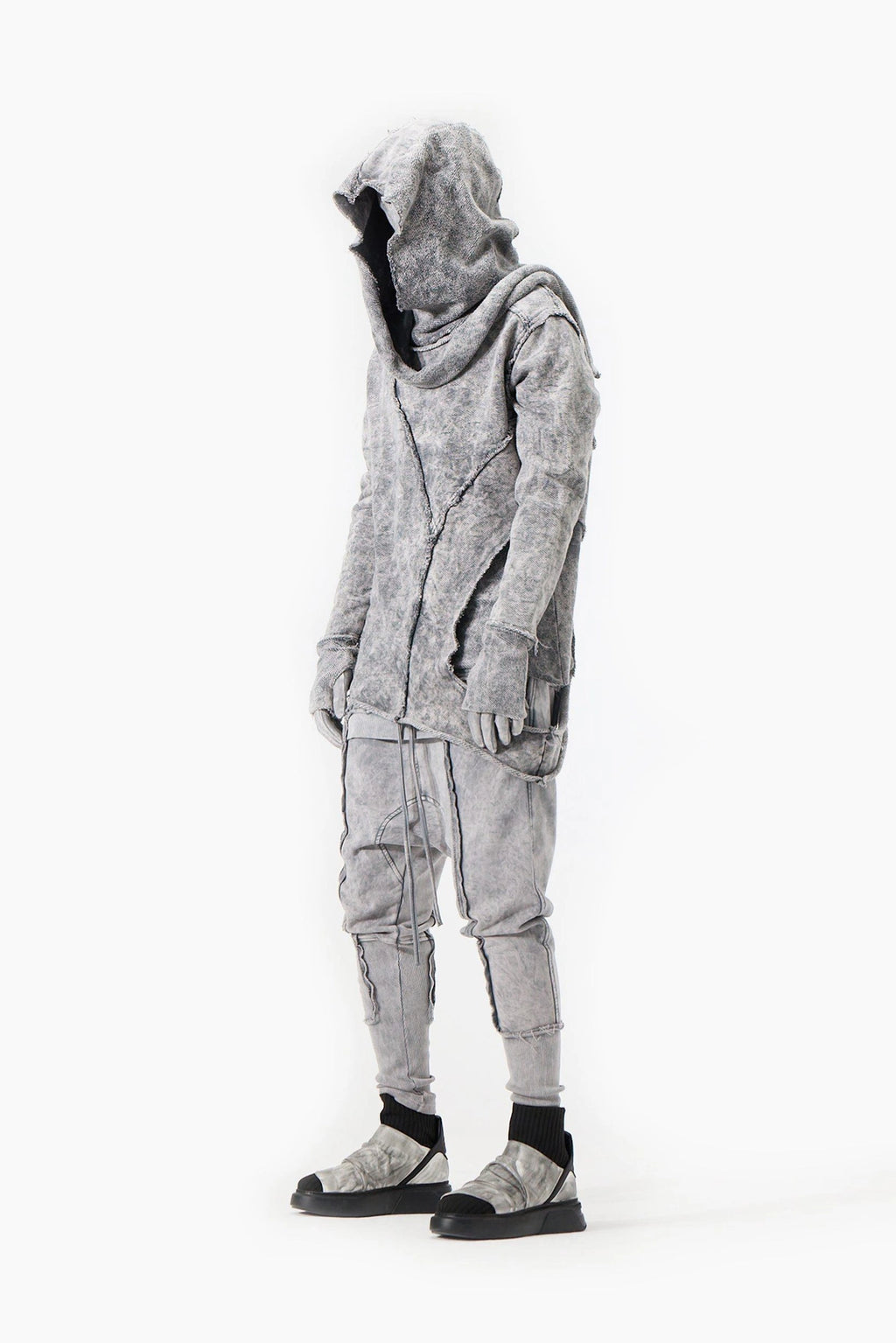 ACID GREY WRAP SWEATSHIRT
