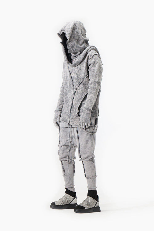 ACID GREY WRAP SWEATSHIRT