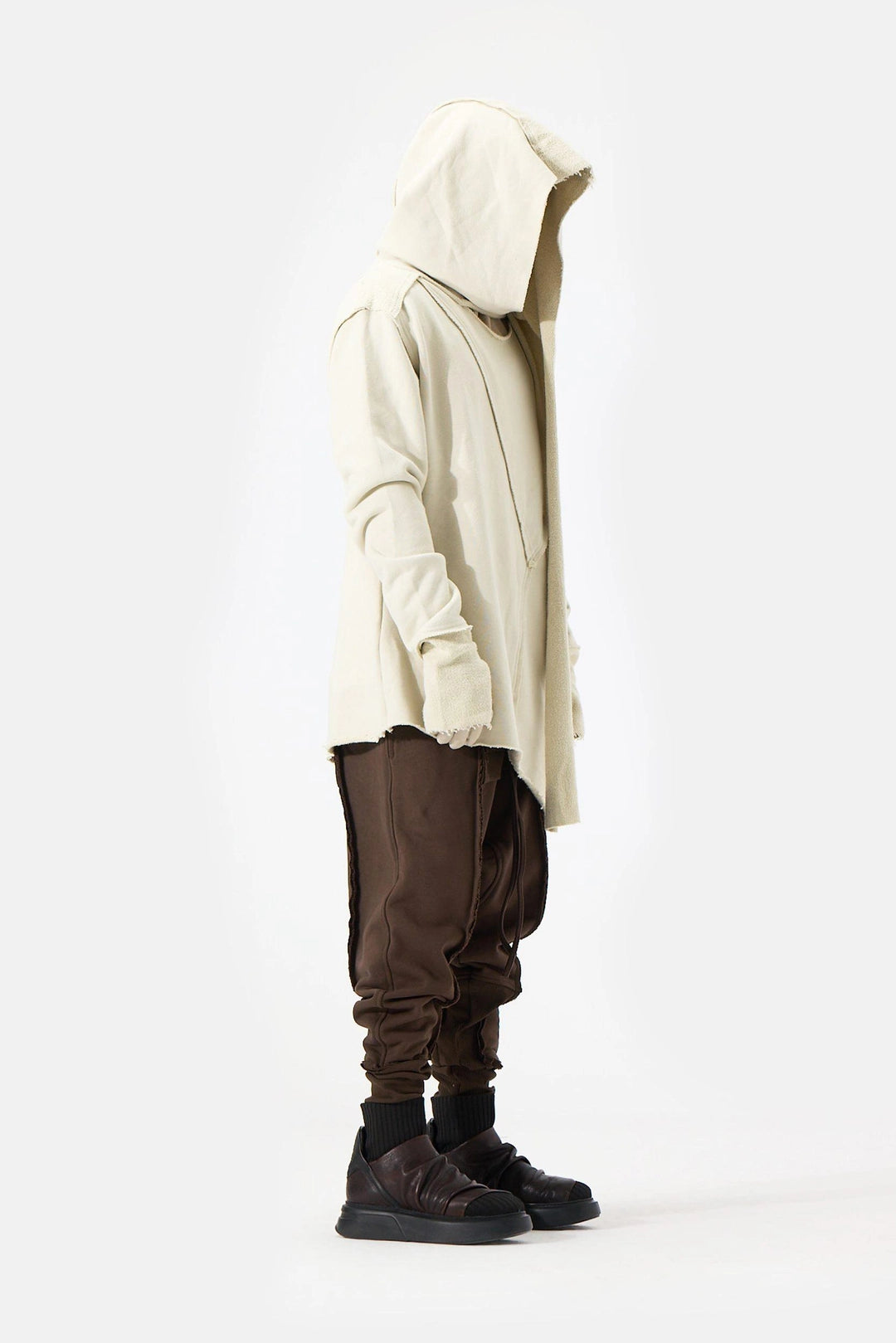 BEIGE WRAP SWEATSHIRT