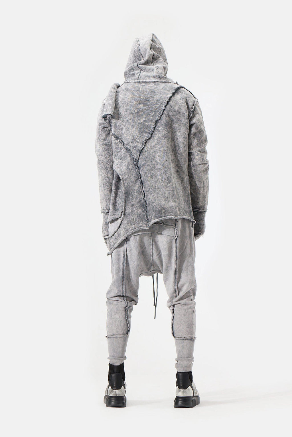 ACID GREY WRAP SWEATSHIRT