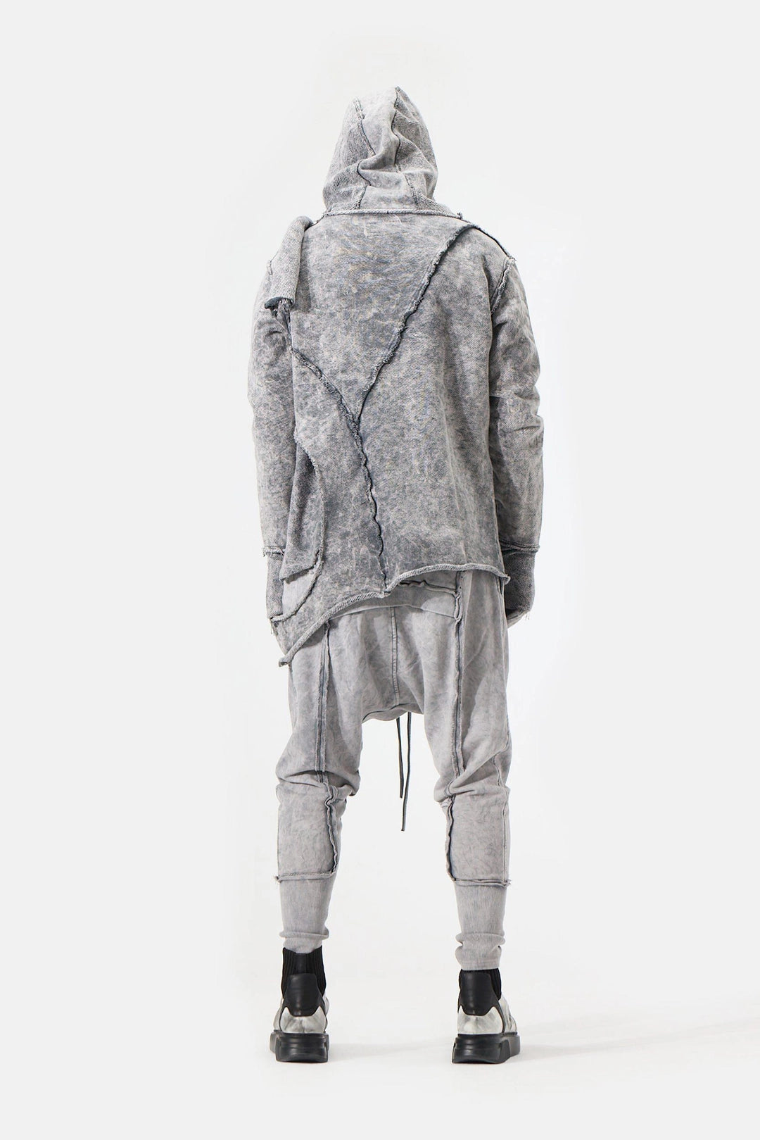 ACID GREY WRAP SWEATSHIRT