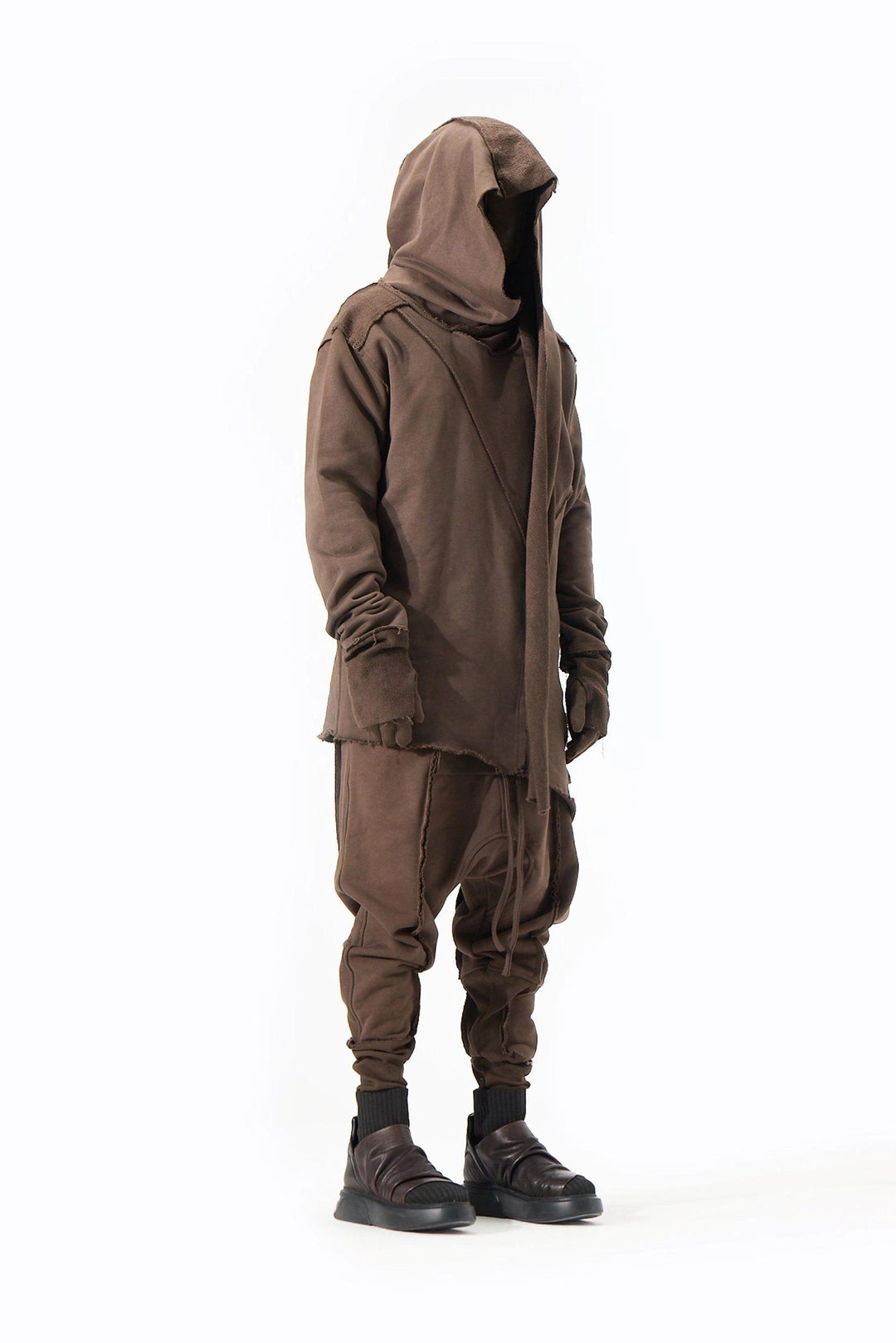 BROWN WRAP SWEATSHIRT