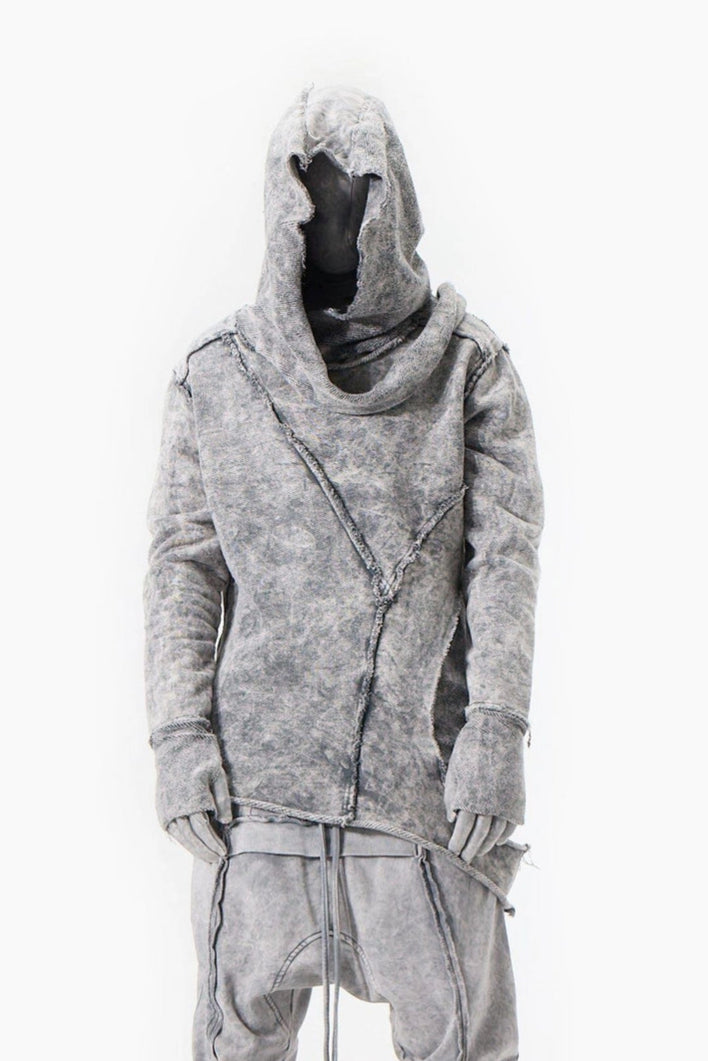 ACID GREY WRAP SWEATSHIRT