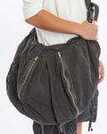 ACID BLACK ZIPPER POCKET BAG