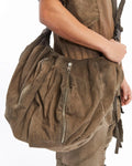 BROWN ZIPPER POCKET BAG