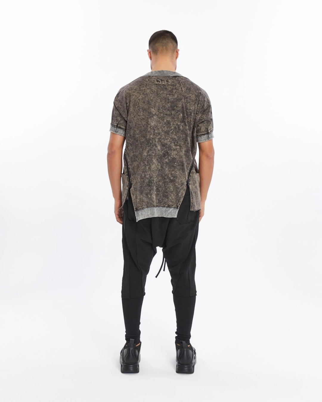 ACID BLACK ZIPPER T-SHIRT