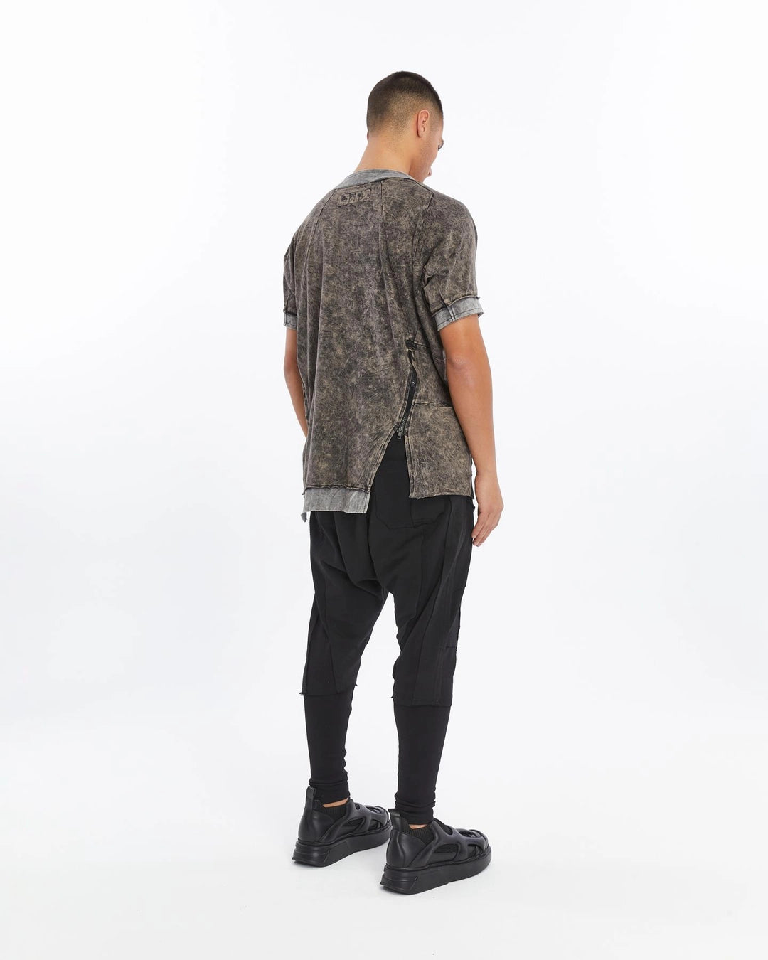 ACID BLACK ZIPPER T-SHIRT